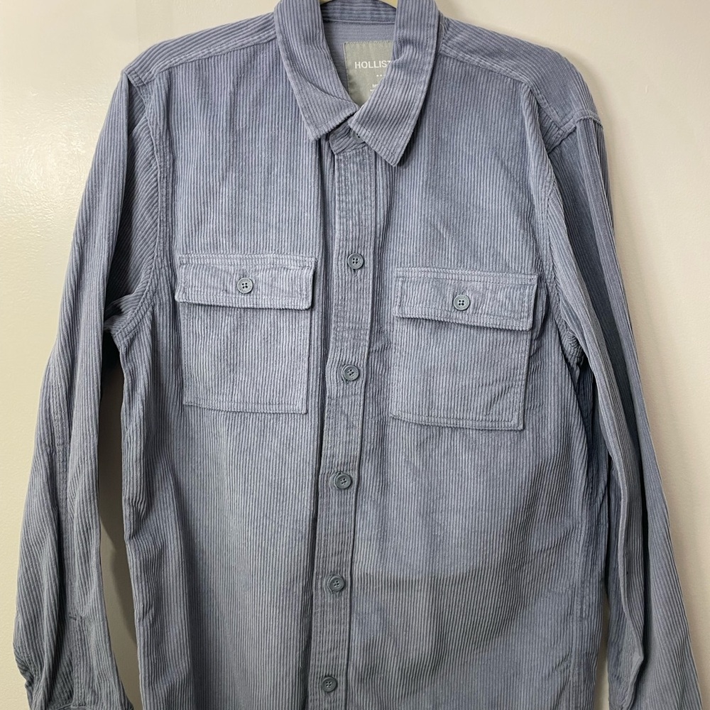 Hollister Blue Button-Up Shirt